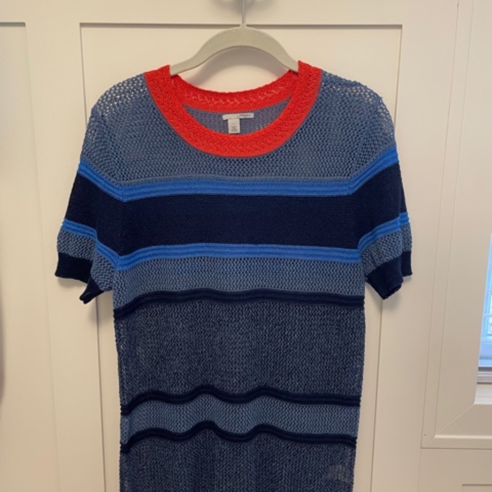 Women's Halogen (Nordstrom) Striped Knit Short Sleeve Sweater